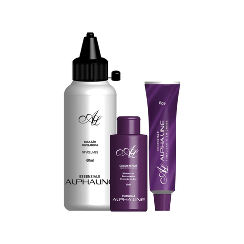 Kit Tonalizante Alpha Line Essenziale Castanho Escuro 3.0