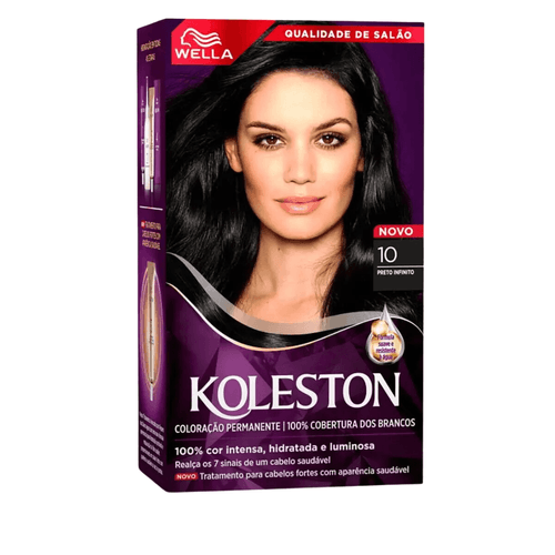 Tintura Creme Koleston Noites Iluminadas 10 Preto Infinito com 1 Unidade