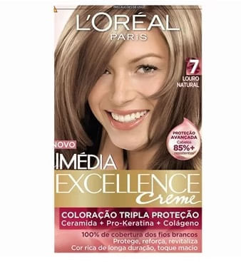 Tintura Imedia Coloração Creme Louro Natural 7