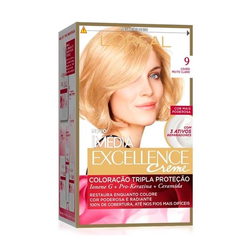Tintura Imedia Coloração Creme Louro Muito Claro 9.0