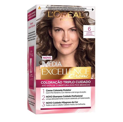 Tintura Imedia Coloração Creme Louro Escuro 6