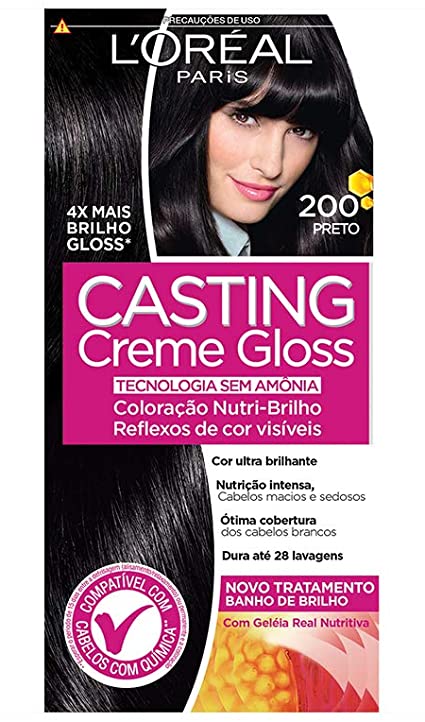 Tintura L'Oréal Casting Creme Gloss 200 Preto