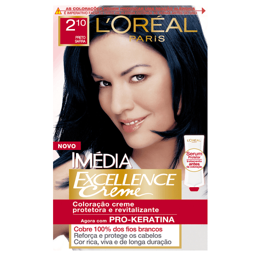 Tintura Imedia Coloração Creme Preto Safira 2.10