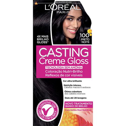 Tintura L'Oréal Paris Casting Creme Gloss 100 Preto Noite