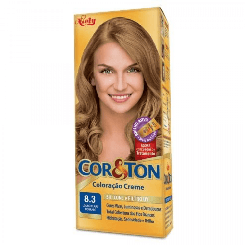 Tintura Cor&Ton Niely Louro Claro Dourado 8.3