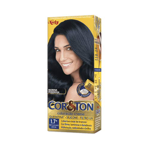 Tintura Cor&Ton Niely Preto Azulado Especial 1.7 com 50g