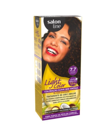 Tintura Salon Line Light Color Marrom Dourado 7.7