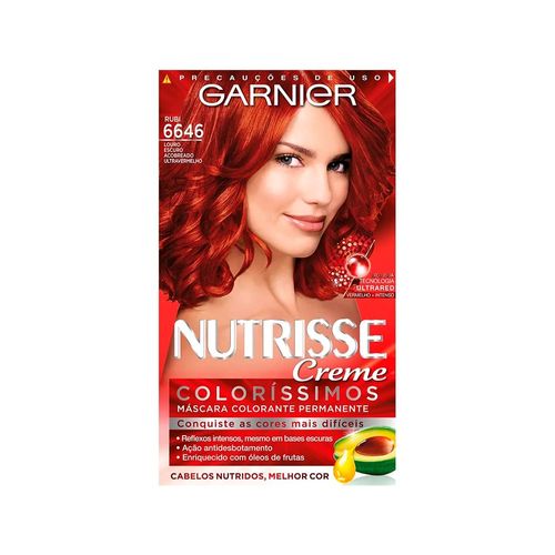 Tintura Nutrisse Coloração Creme Vermelho Pimenta Fogo 6646