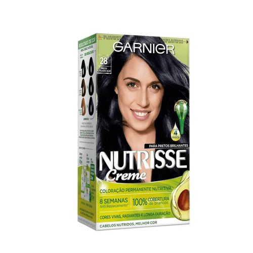 Tintura Nutrisse Creme 28 Preto Azulado Açaí com 1 Unidade
