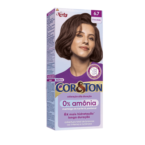 Tintura Cor&Ton Niely 0% Amônia 6.7 Chocolate