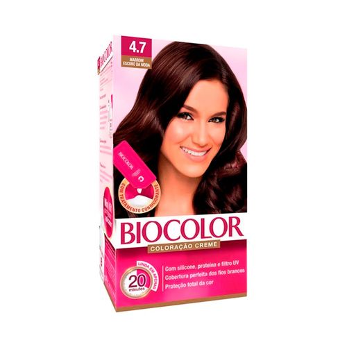 Tintura Biocolor Coloração Creme 4.7 Marrom Escuro Da Moda