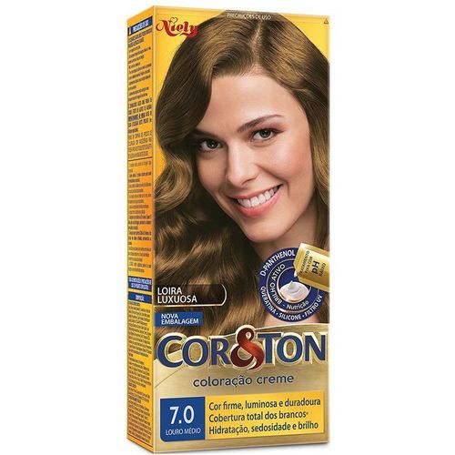 Tintura Cor&Ton Niely Louro Médio 7.0