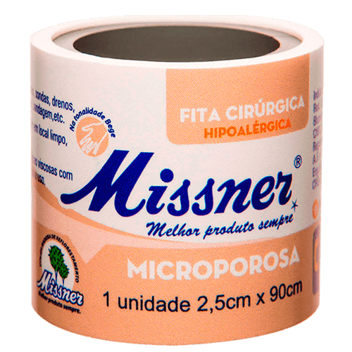 Fita Microporosa Missner Bege 2,5Cmx0,9M