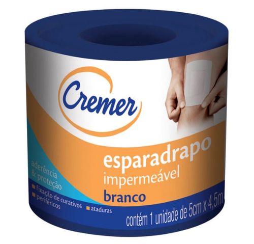 Esparadrapo Impermeável Cremer Branco 5cm x 4,5m