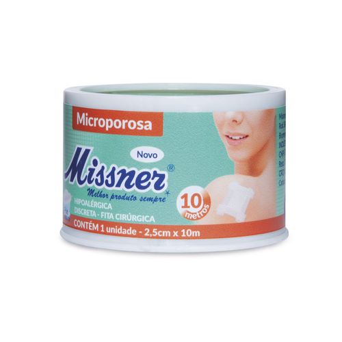 Fita Microporosa Missner Branca 2,5cmx10m