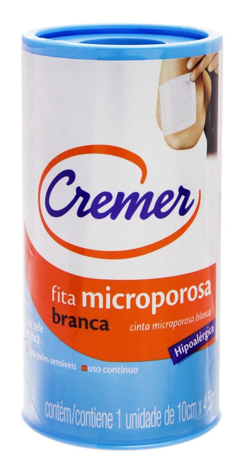 Fita Microporosa 10Cm X 4,5M, Cremer, Multicor