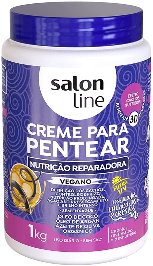 Creme Para Pentear Salon Line Nutrição Reparadora Cachos 1kg