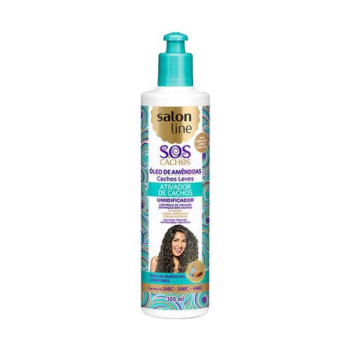 Ativador De Cachos Leves Salon Line S.O.S Cachos Óleo De Amêndoas 300Ml