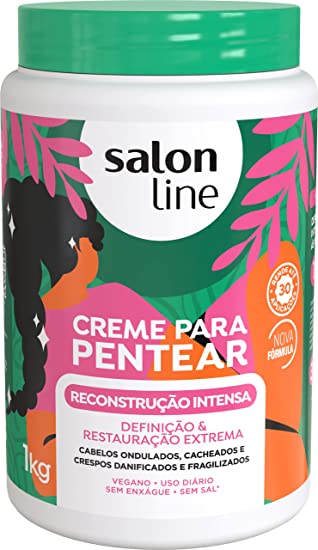 Creme Para Pentear Salon Line Reconstrução Intensa Cachos 1kg