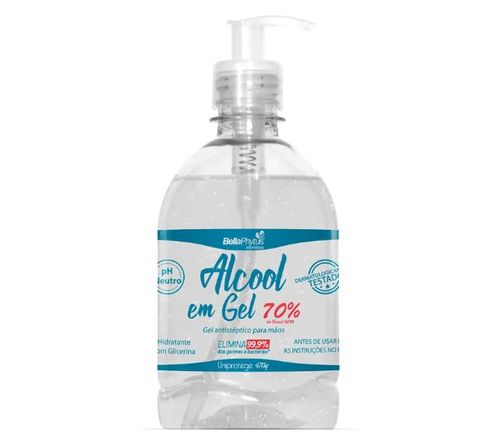 Álcool Gel Bellaphytus pump 470g