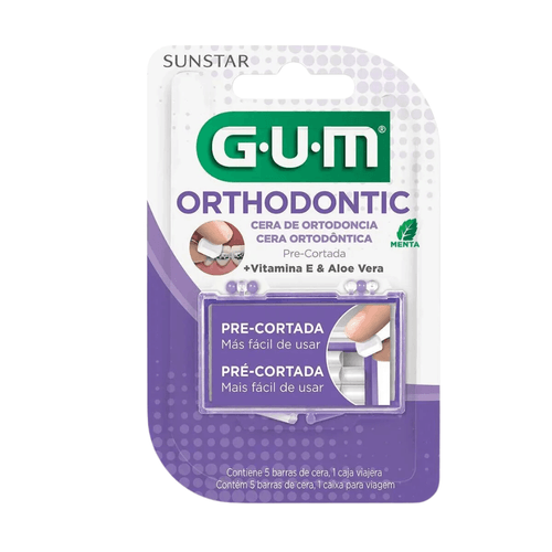 Cera Ortodôntica Gum Pré-Cortada Sabor Menta Com 5 Barras Sunstar