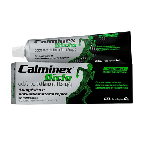 Calminex Diclo Diclofenaco Dietilamônio Gel 60g
