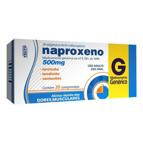 Naproxeno 500Mg Com 20 comprimidos Teuto