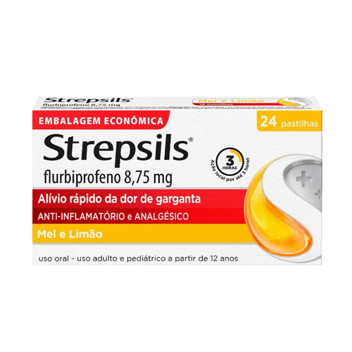 Pastilha Strepsils Mel e Limão 24 unidades