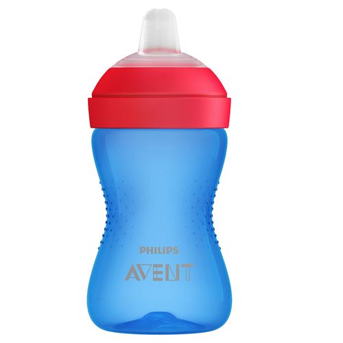 Copo Philips Avent Bico Silicone Azul e Vermelho 300ml