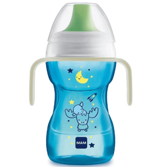 Copo de Treinamento Mam Fun To Drink Night Azul com 220ml (Diversas Estampas)