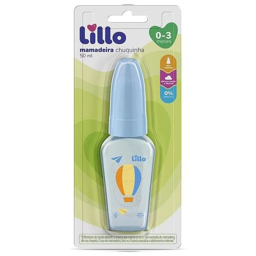 Mamadeira Lillo Miniform Primeiro Passos Silicone Neutro com 50ml (Diversas Estampas)
