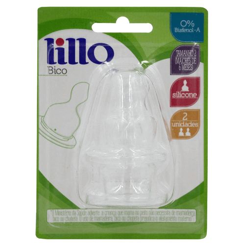Bico Para Mamadeira Lillo Silicone Ortodôntico com 2 Tam 2