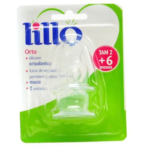 Bico Para Mamadeira Lillo Silicone Ortodôntico com 2 Tam 2