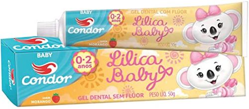 Gel Dental Condor Infantil Lilica Ripilica Sem Fluor 6+ Meses 50G