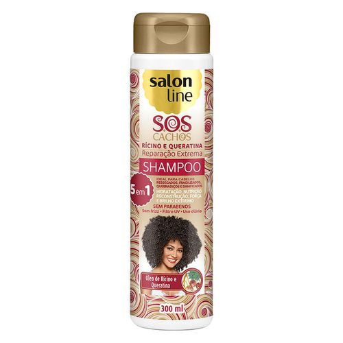 Shampoo Salon Line SOS Cachos Rícino e Queratina 300mL