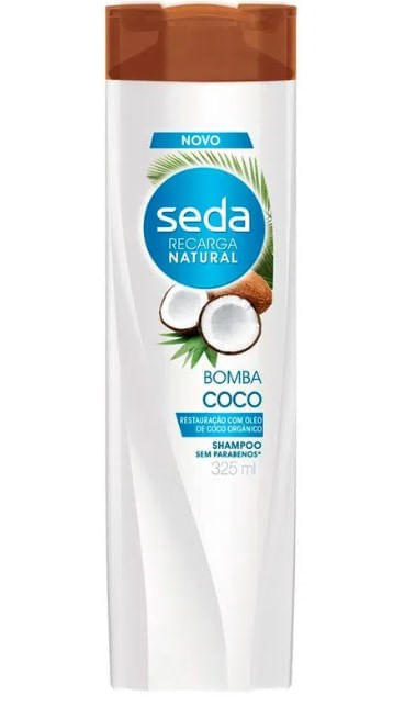 Shampoo Seda Recarga Natural Bomba Coco com 325ml