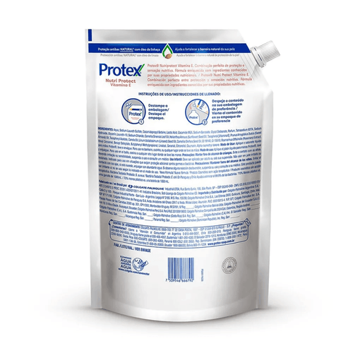 Refil Sabonete Líquido Protex Nutri Protect Vitamina E 900ml