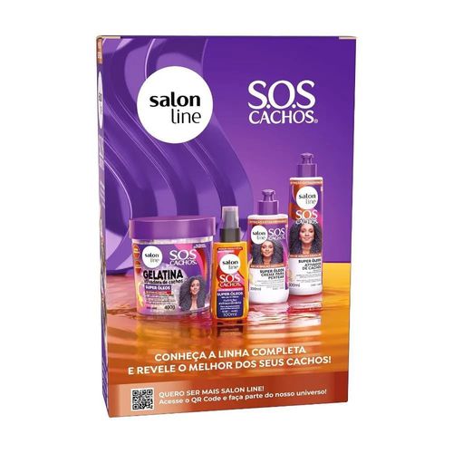 Kit Shampoo Salon Line SOS Cachos Super Óleos 300ml + Condicionador 200ml