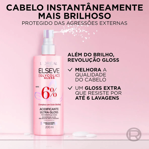 Spray Acidificante Elseve Glycolic Gloss 200ml