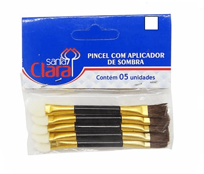 Kit Pincel de Sombra com 5 Peças Santa Clara