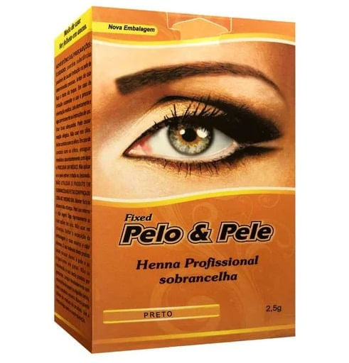 Henna Para Sobrancelha Pelo E Pelo Preto 1,5G