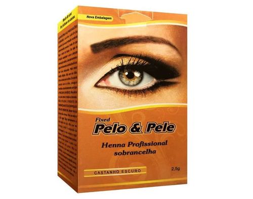 Henna Para Sobrancelha Pelo E Pele Castanho Escuro 1,5G