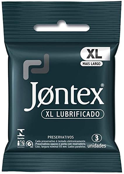 Preservativo Lubrificado Jontex XL com 3 Camisinhas