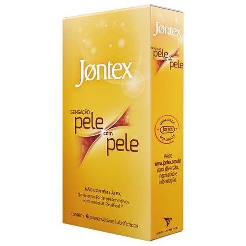 Preservativo Jontex Pele com Pele 4 unidades