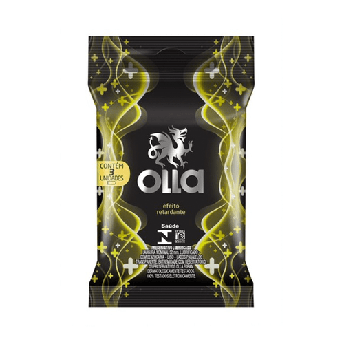 Preservativo Olla Prolong com 3 Unidades