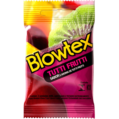 Preservativo Blowtex Tutti-Fruti com 3 unidades