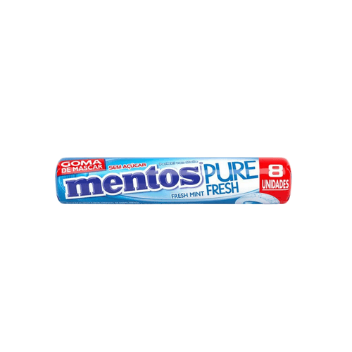 Mentos Pure Fresh Chiclete Sem Açúcar Sabor Fresh Mint com 8 unidades