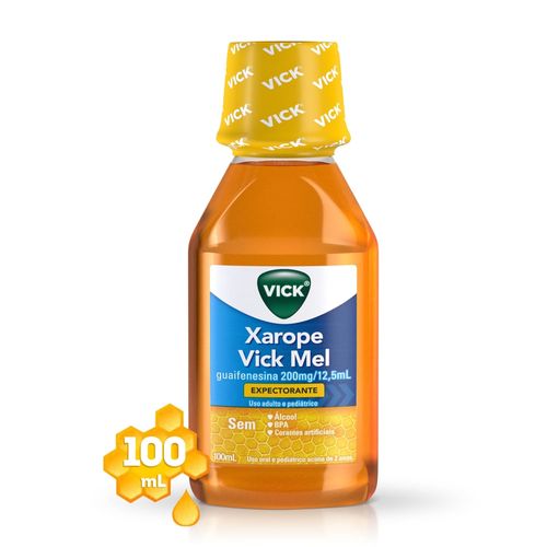 Xarope Vick Mel 200mg/12,5ml Expectorante 100ml