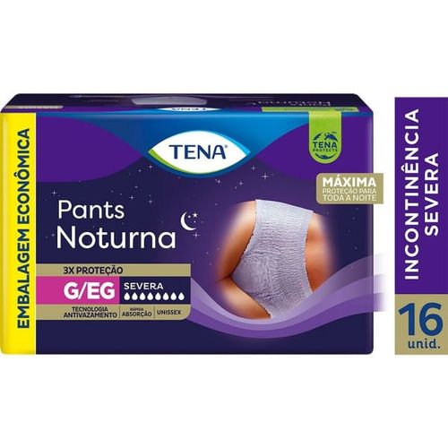 Roupa Íntima Tena Pants Noturna G/EG com 16 unidades