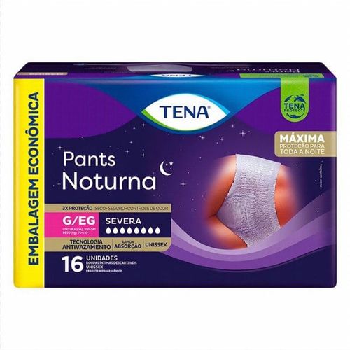 Roupa Íntima Tena Pants Noturna G/EG com 16 unidades